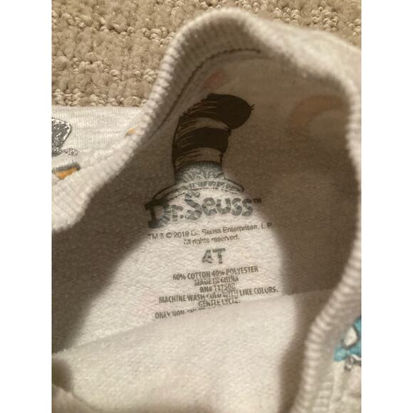 Cute Sz 4 Winter Outfit ~ Cat Hat ABC Sweatshirt & Yellow Leggings & Knit Hat - Picture 7 of 7